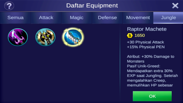 Build Aldous 8000 Damage Raptor Machete