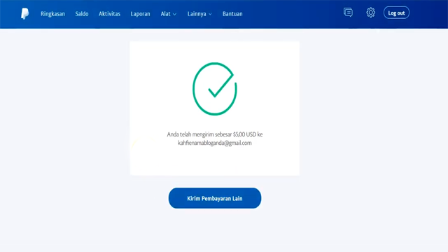 Cara Kirim Atau Transfer di paypal, cara terima uang dari luar negeri