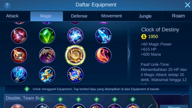 Clock Of Destiny build wanwan rrq lemon