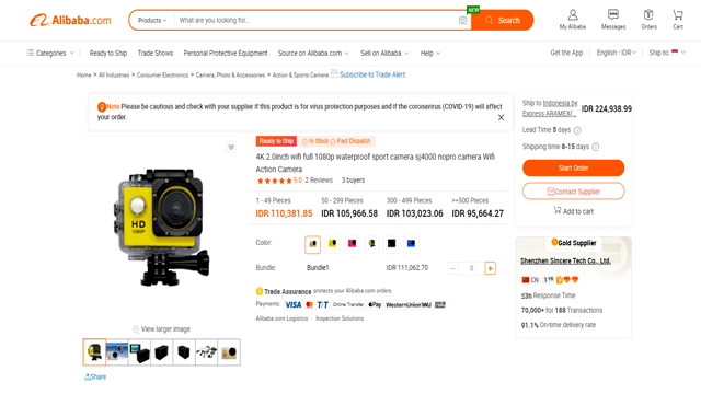 Melakukan Pembelian Produk di Alibaba beli barang di alibaba dengan rupiah