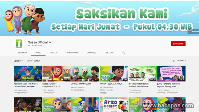 Nussa Official channel Youtube